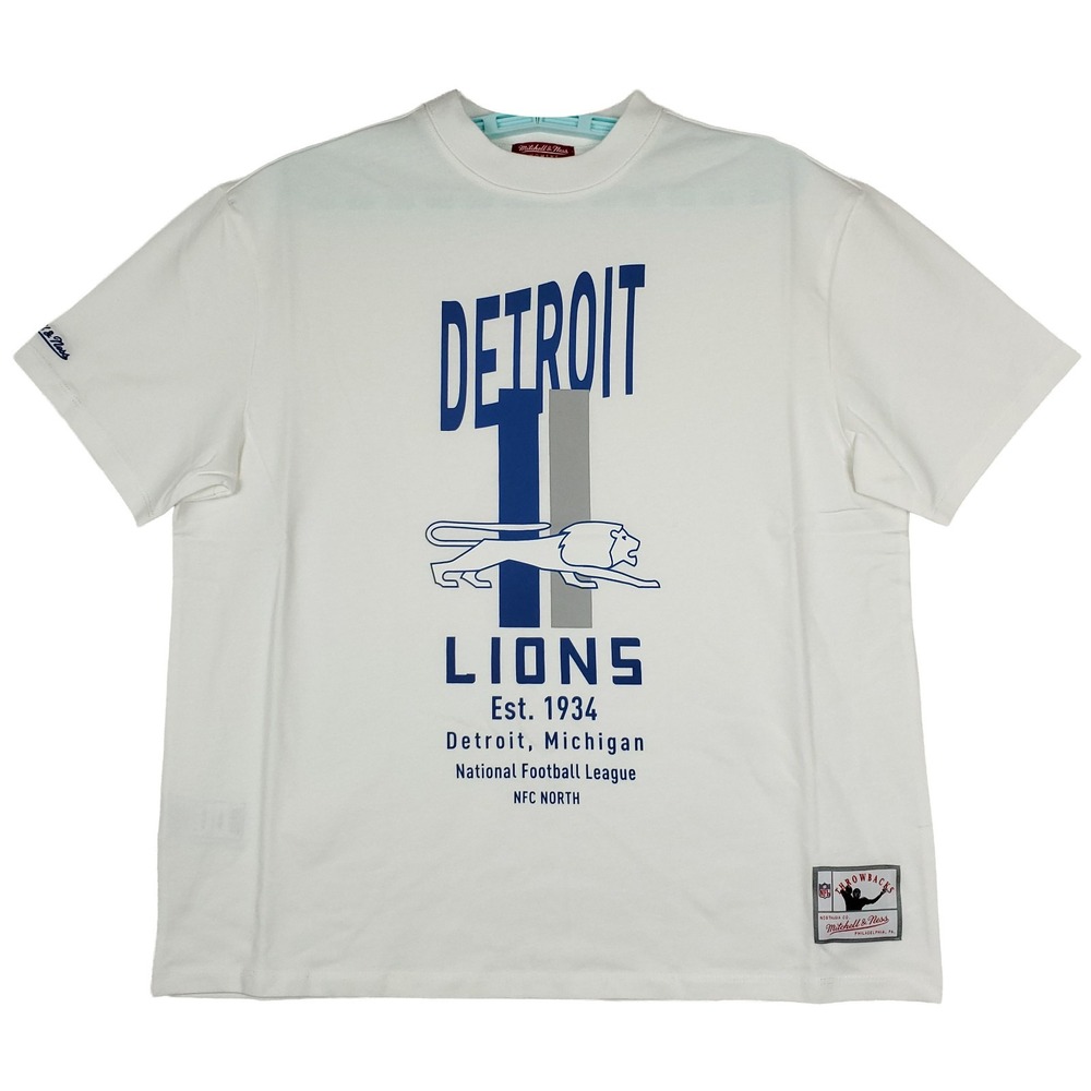 Detroit Lions Mitchell & Ness‎ NFL Medium Womens Shirt Est. 1934 White New